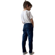 Four Clovers Erkek Çocuk Lacivert Likralı Belden Ayarlamalı Kot Pantalon