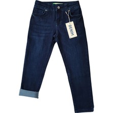 Four Clovers Erkek Çocuk Lacivert Likralı Belden Ayarlamalı Kot Pantalon