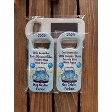 Mira Baskı Dikdörtgen Açacak Magnet Yaş Günü  Yeni Doğum  Özel Gün Hediyesi