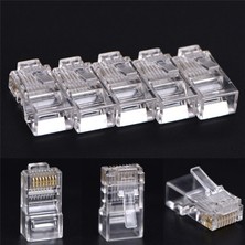 Qincao Yeni 50 Adet Iyi Satış RJ45 Cat5 Kristal Ağ Modüler Konnektör Fişi 8P8C Bilgisayarlar Için (Yurt Dışından)