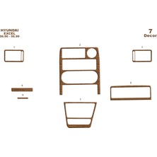 Marscockpitdesign Hyundai Excel Konsol-Maun Kaplama 1996-1999 7 Parça