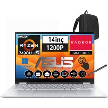 Asus Vivobook S 14 TN3402YA Flip Amd Ryzen 5 7430U 24GB 1tb SSD Wuxga 14.0" WINDOWS11PRO Dokunmatik Taşınabilir Bilgisayar LZ310W33+ZETTAÇANTA