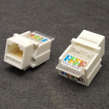 Qincao RJ45 Cat6 Utp Dişi Jack Konnektör Ağ Modülü Duvar Plakası Ücretsiz Aracı Ağ Ethernet Lan Kablosu Cat6 RJ45 Konektörü (Yurt Dışından)