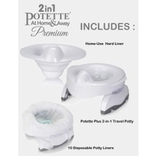 Potette Plus Premium Portatif Lazımlık ve Eğitici Oturak - Beyaz