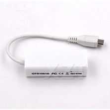 Qincao At Mikro USB 2.0 5 Pin Ethernet 10/100 M RJ45 Ağ Lan Kablosu Adaptör Kartı Mikro Usb'den Lan Kartına Konektörü Tablet Için (Yurt Dışından)