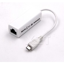 Qincao At Mikro USB 2.0 5 Pin Ethernet 10/100 M RJ45 Ağ Lan Kablosu Adaptör Kartı Mikro Usb'den Lan Kartına Konektörü Tablet Için (Yurt Dışından)