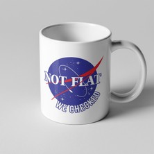 NASA Not Flat Logolu Kupa Seramik Kahve Mug