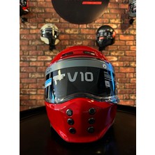 Hjc V10 Kask Koyu Kırmızı