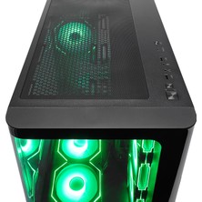 Rampage Loopy Siyah 7*12CM Argb Fan Kontrolcü Temperli Cam Kumandalı Atx Mid-T Gaming Oyuncu Kasası