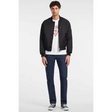 Guess Erkek Beyaz  Logolu  Ikonik T-Shirt