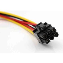 Qincao Çift Atx Molex Gücü - 6 Pinli Pcı Express Kablosu Atx Ide Molex Gücü Çift 4 - 6 Pinli Pcı Express Pcıe Ekran Kartı Adaptör Kablosu (Yurt Dışından)