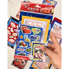 Kağıt Gemi Dükkan Disney Arabalar 6 Yaprak Puzzle Sticker Boyama Seti / Su Geçirmez/ Araba