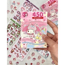 Kağıt Gemi Dükkan Sanrio My Melody Karakteri  Defter 16 Yaprak 450 Adet Sticker / Bullet Journal / Defter Süsleme