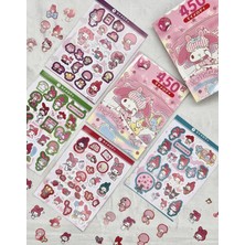 Kağıt Gemi Dükkan Sanrio My Melody Karakteri  Defter 16 Yaprak 450 Adet Sticker / Bullet Journal / Defter Süsleme