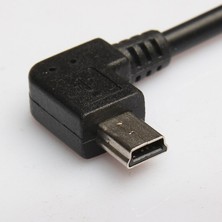 Qincao 25 cm 90 Derece Sol Açılı Mini Usb'den USB 2.0 Erkek A Data Sync Şarj Kablosu (Yurt Dışından)