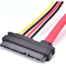 Qincao 1 Adet 15 + 7 Pin Güç Verileri 4 Pin Ide Güç Sata Veri Sert Kablo Adaptör Kablosu Yüksek Hızlı Pc Profesyonel Kablo (Yurt Dışından)