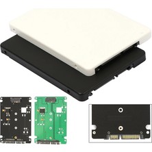 Qincao Dönüştürücü Adaptör Kutusu B + M Soket 2 M.2 Ngff (Sata) Ssd'den 2.5 Sata Adaptör Kartı Adaptörüne Siyah/beyaz Kasa ile (Yurt Dışından)