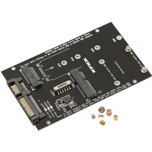 Qincao M.2 Ngff Msata Ssd'den 2,5 "sata3.0 Adaptörüne 2'si 1 Arada SSD Dönüştürücü Kartı Pc Dizüstü Bilgisayarı Için (Yurt Dışından)