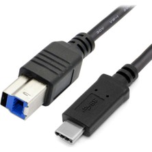 Qincao USB 3.1 Tip C 3.0 B Bm Kablo Arası Veri Iletim Konektörü Telefon Macbook Dizüstü Yazıcı Sabit Disk Tarayıcı 1 M (Yurt Dışından)