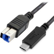 Qincao USB 3.1 Tip C 3.0 B Bm Kablo Arası Veri Iletim Konektörü Telefon Macbook Dizüstü Yazıcı Sabit Disk Tarayıcı 1 M (Yurt Dışından)