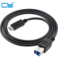 Qincao USB 3.1 Tip C 3.0 B Bm Kablo Arası Veri Iletim Konektörü Telefon Macbook Dizüstü Yazıcı Sabit Disk Tarayıcı 1 M (Yurt Dışından)