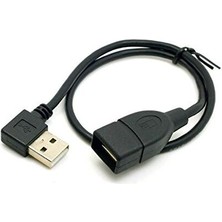 Qincao Lbsc 2 Adet 90 Derece Sol ve Sağ Açılı USB 2.0 A Erkek - USB Dişi Uzatma Kablosu 40 cm (Yurt Dışından)