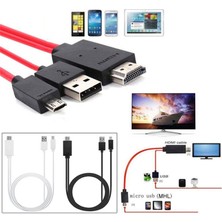 Qincao Android Telefonlar Için Mikro USB - HDMI 1080P Hd Tv Kablosu Adaptörü Samsung (Yurt Dışından)