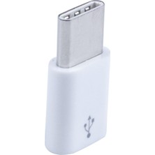 Qincao Evrensel USB Tip C 3.1 Erkek - Mikro USB 2.0 5 Pin Dişi Veri Adaptörü: 1pc (Yurt Dışından)