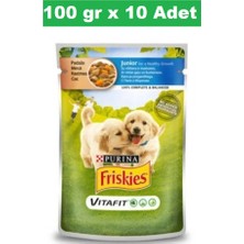 Friskies Junior Tavuklu Pouch Yavru Köpek Konservesi 100 gr  x 10 Paket