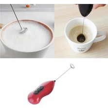 Pilli Mini Mixer Kahve Süt Köpürtücü Karıştırıcı Cappuccino Mixer