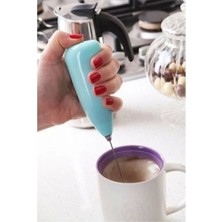 Pilli Mini Mixer Kahve Süt Köpürtücü Karıştırıcı Cappuccino Mixer