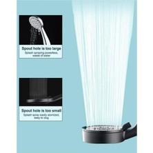 Turbo Fan 5 Fonksiyonlu Su Tasarruflu Duş Başlığı Turbo El Duşu Siyah