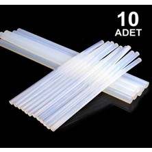 Wuvera İnce Sıcak Silikon Tabanca Mumu Çubukları 10 Adet Kokusuz ve İz Bırakmaz Özellikte