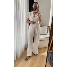 Myrum Butik Ekru Premium Gömlek Pantolon Takım M