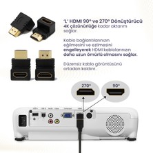 iPort TTAF HDMI 270° Dönüştürücü L Adaptör 4K Görüntü Aktarımı