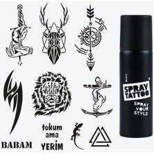 One Spray Tattoo Babalar Günü Şablon Seti + Siyah Sprey 1