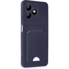 Denza Case Realme Note 50 4g Kılıf Kartvizitli Silikon Kapak - Lacivert