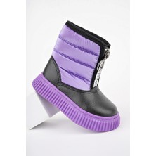 Muggo Candy Garantili Bebek Rahat Kalıp Önü Fermuarlı Içi Kürklü Yağmur ve Kar Botu