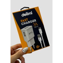 DEİLMİ Xiaomi , Huawei , Samsung Uyumlu 18W 3 Amper Hızlı Şarj Aleti Micro USB Ds-04