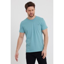 Combine Michail Erkek Çağla Slim Fit Bisiklet Yaka Kısa Kollu Pamuklu Tişört - Çağla