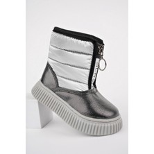 Muggo Candy Garantili Bebek Rahat Kalıp Önü Fermuarlı Içi Kürklü Yağmur ve Kar Botu