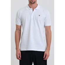 Combine Michail Erkek %100 Pamuklu Kumaş Slim Fit Kesim 2-Li Polo Yaka T-Shirt - Beyaz Beyaz