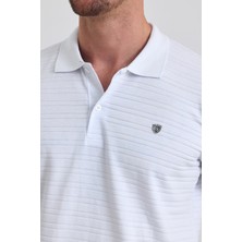 Combine Michail Erkek %100 Pamuklu Kumaş Slim Fit Kesim 2-Li Polo Yaka T-Shirt - Beyaz Beyaz