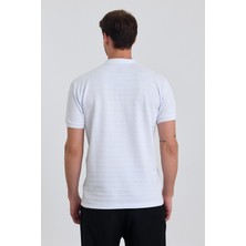 Combine Michail Erkek %100 Pamuklu Kumaş Slim Fit Kesim 2-Li Polo Yaka T-Shirt - Beyaz Beyaz