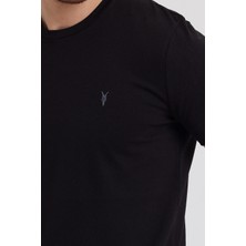 Combine Michail Siyah Standart Kalıp Basic 5 Li Paket T-Shirt