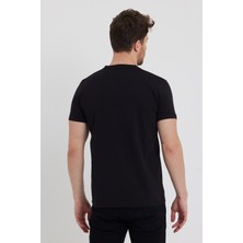 Combine Michail Siyah Standart Kalıp Basic 5 Li Paket T-Shirt