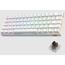 Redragon K530W-RGB-PRO Rgb Brown Swıtch Kablosuz Mekanik Q Gaming Klavye Beyaz