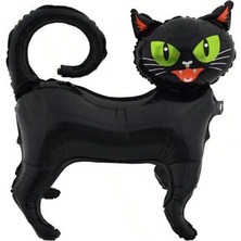 Kidspartim Ayaklı Siyah Kedi Folyo Balon 65X62 cm