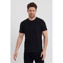 Combine Michail Erkek Siyah Beyaz Bordo %100 Pamuk 3 Lü T-Shirt Paketi