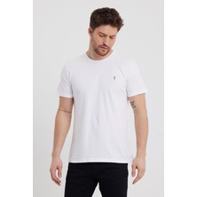 Combine Michail Erkek Siyah Beyaz Bordo %100 Pamuk 3 Lü T-Shirt Paketi
